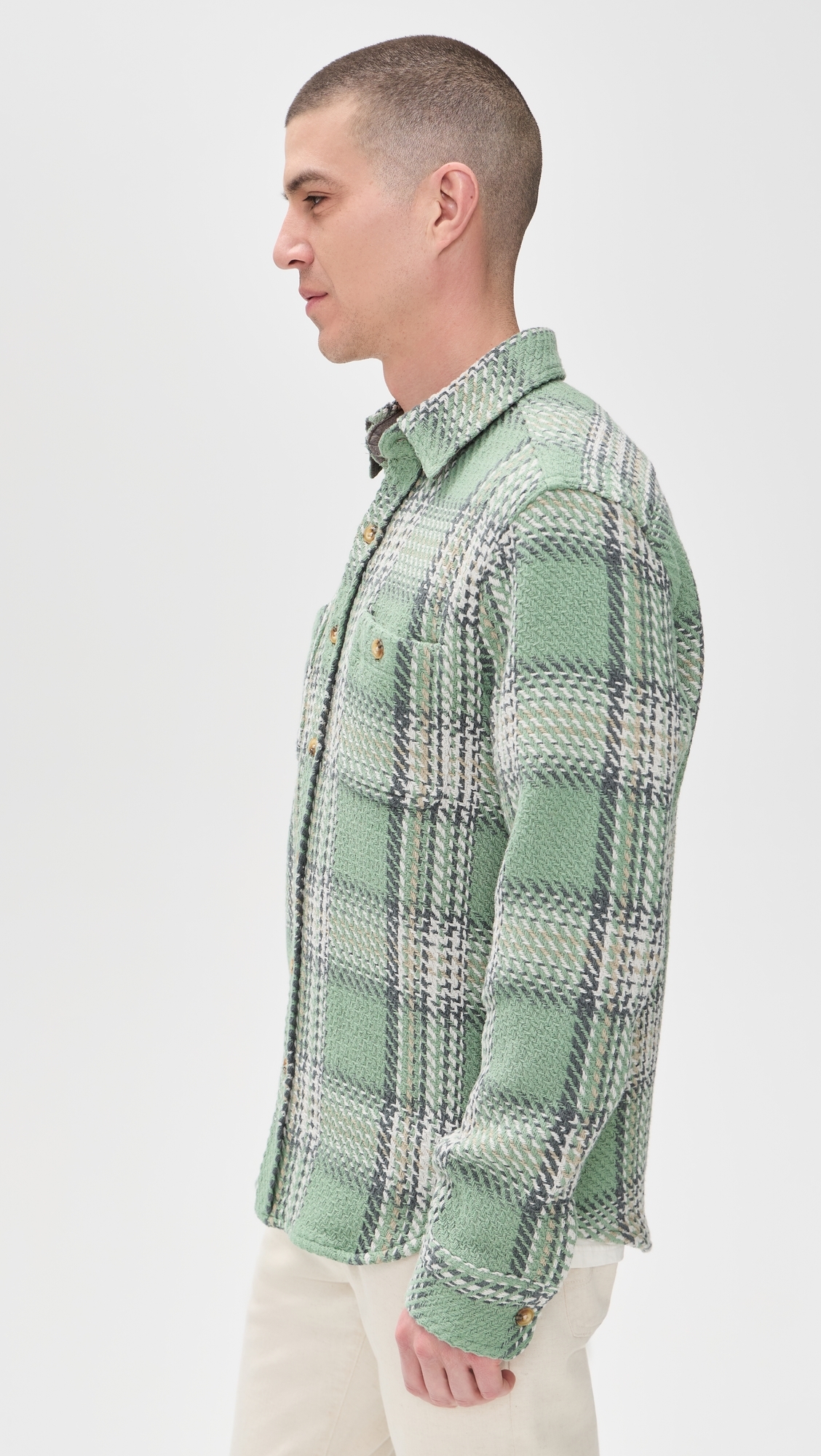 The Cutter Overshirt Sage Plaid