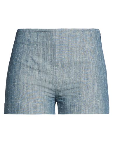 Woman Shorts & Bermuda Shorts Blue Size 2 Cotton, Washi (Japanese paper)