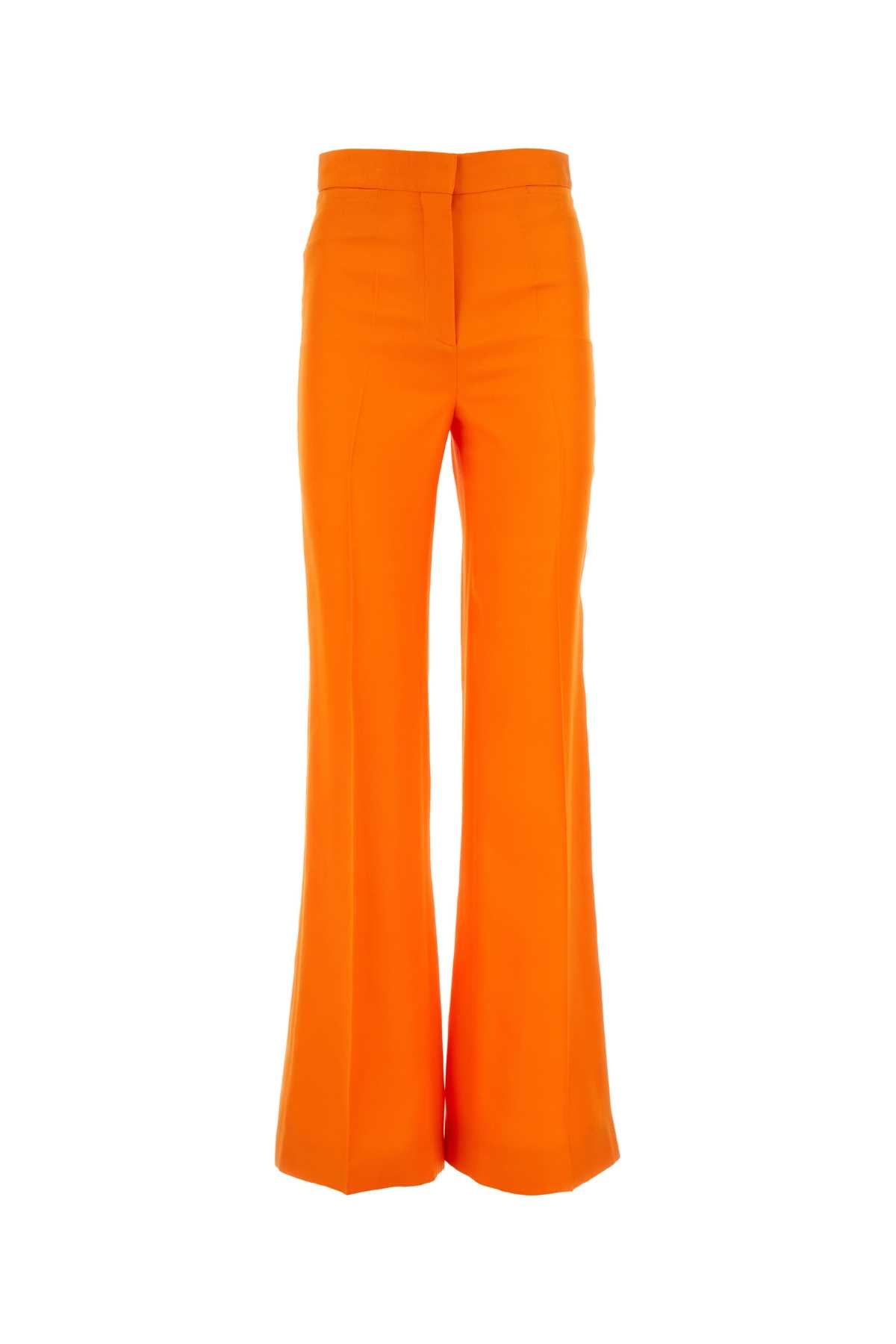 Viscose Flared Trousers — Orange