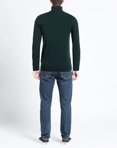 Man Turtleneck Dark green Size 5 Merino Wool