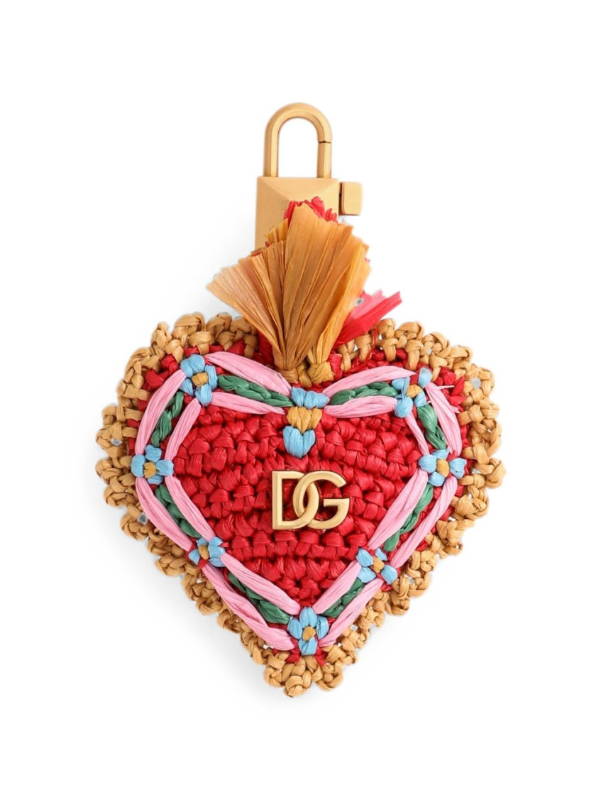 Keyring With Raffia Charm