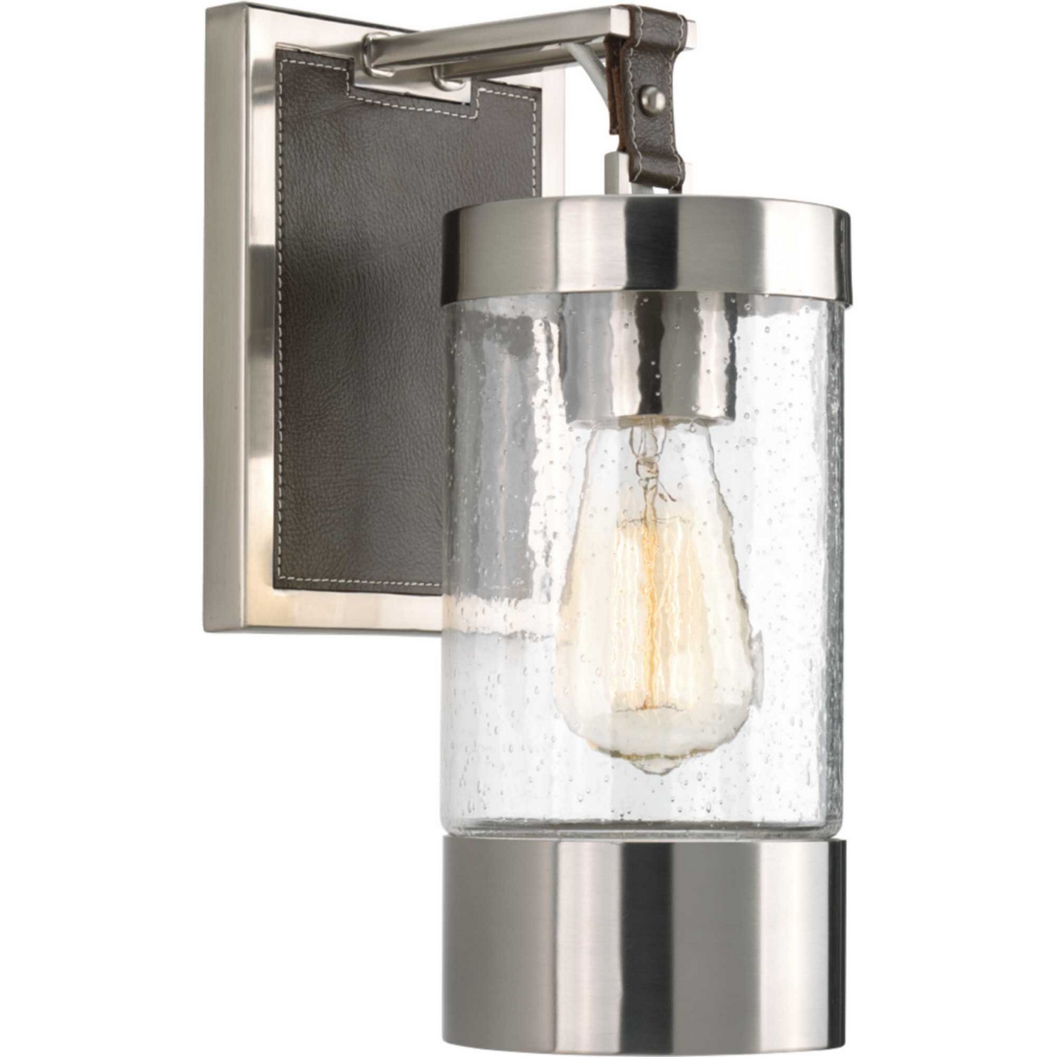 Brushed Nickel One Light Wall Bracket from the Point Dume-Lookout Collection
