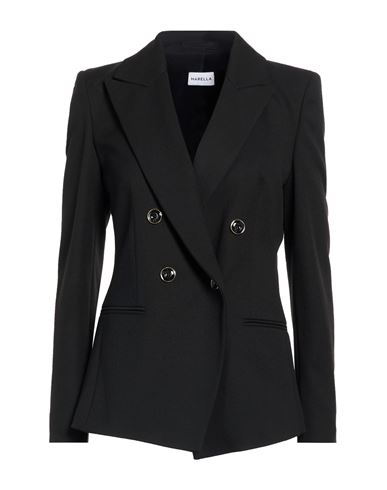 Woman Blazer Black Size 4 Polyester, Viscose, Elastane