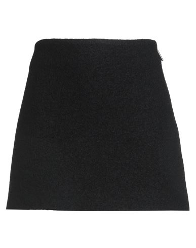 Woman Mini skirt Black Size 0 Virgin Wool