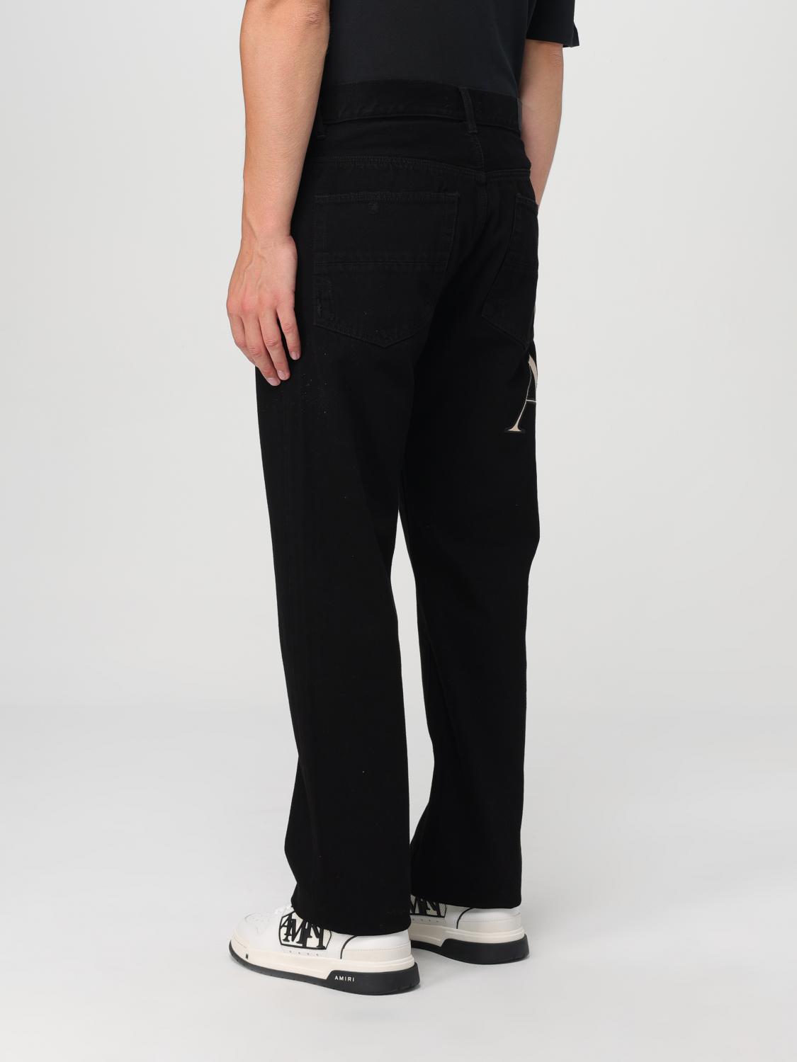 Staggered Logo Jeans - Black