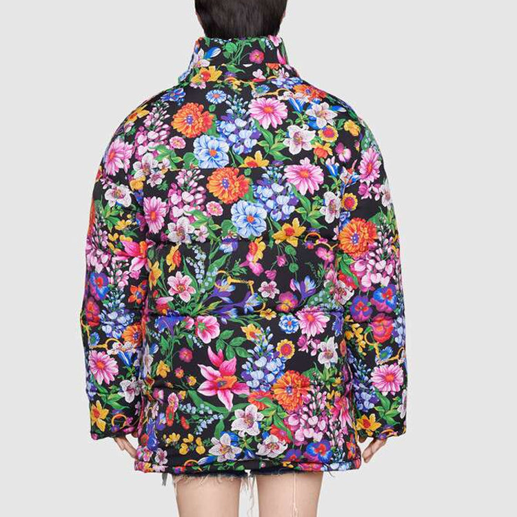 X The North Face Floral Print Down Jacket 'Purple'