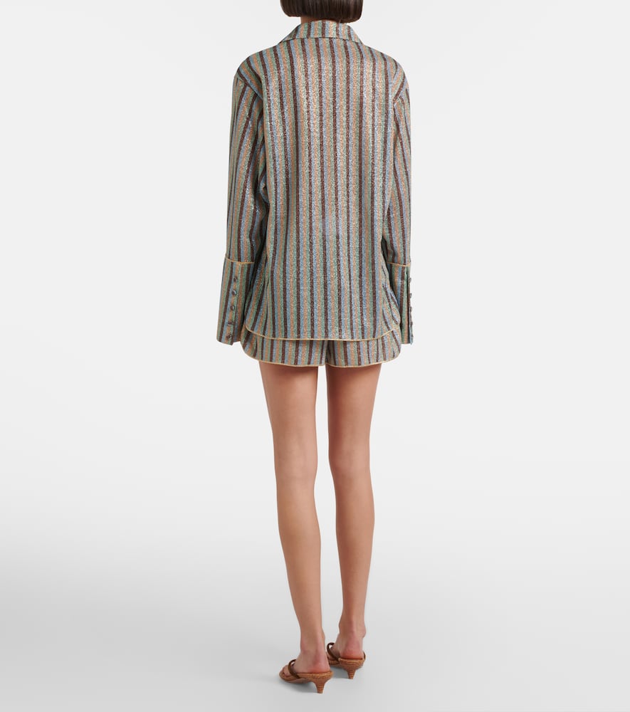 Oséree Lumière striped shorts