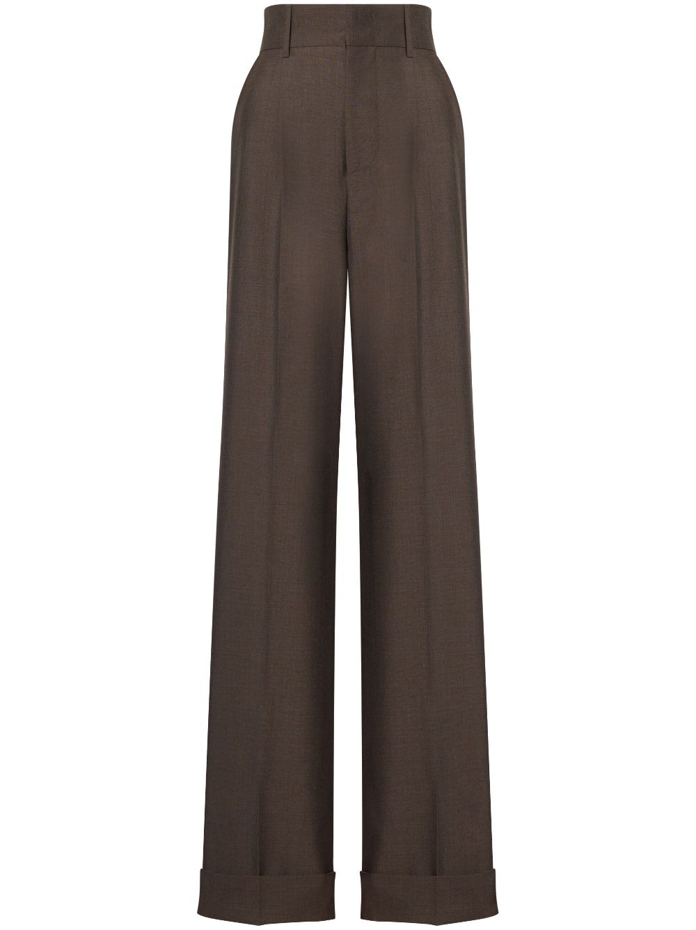 High-waist trousers - Brown