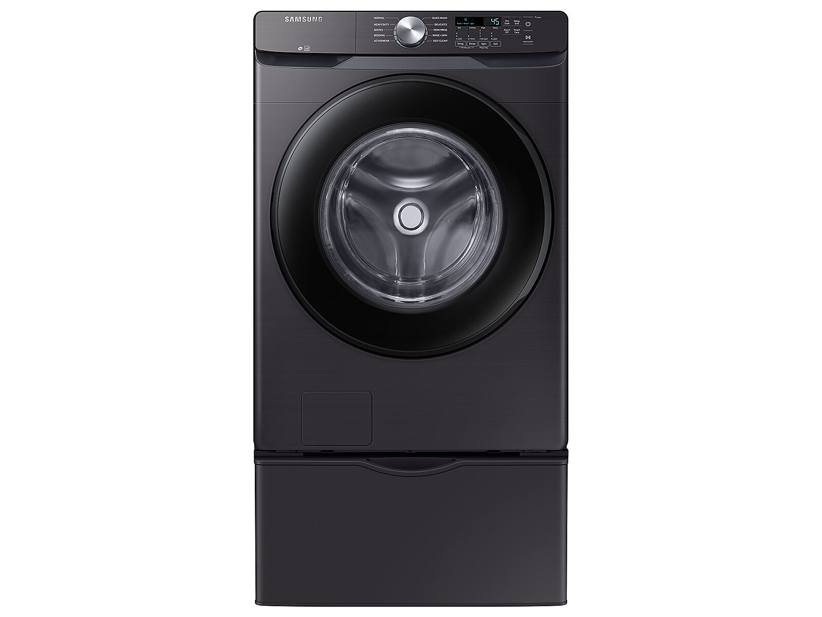 4.5 cu. ft. Front Load Washer with Vibration Reduction Technology+ in Brushed Black(WF45T6000AV/A5)
