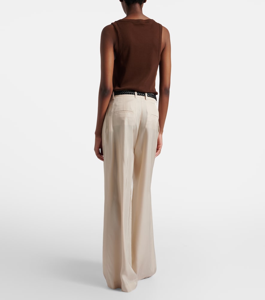 Marfa pleated twill wide-leg pants