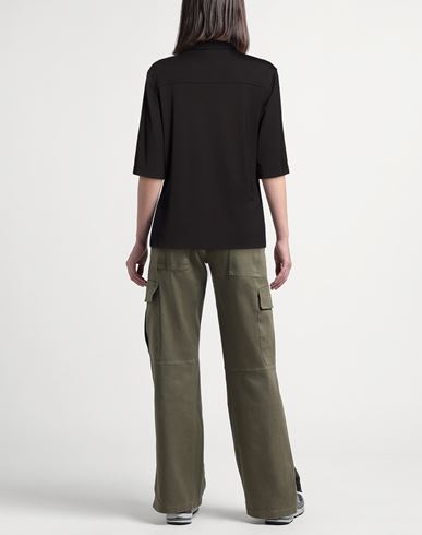 Woman Polo shirt Black Size 6 Viscose, Polyamide, Elastane