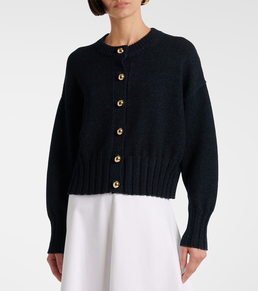 Liam cotton and silk-blend cardigan