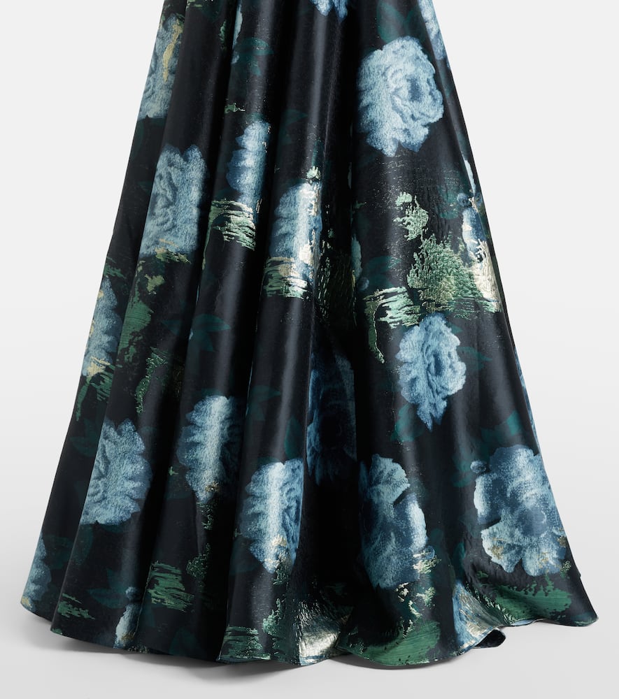 Laila floral brocade bustier gown