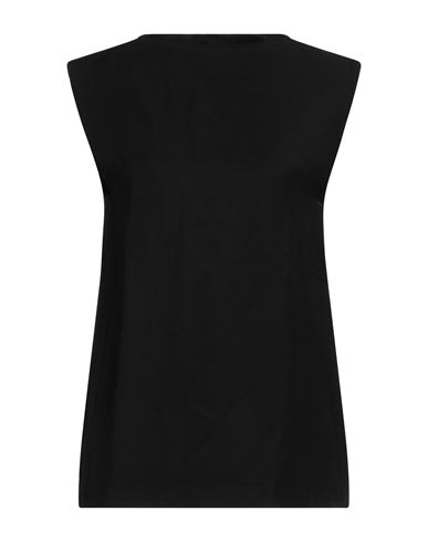 Woman Top Black Size 0 Viscose, Linen