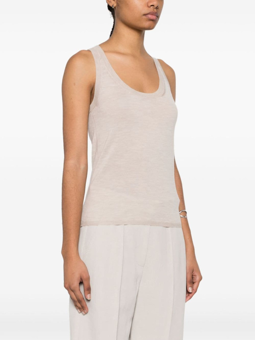 Straight Hem Sleeveless Top
