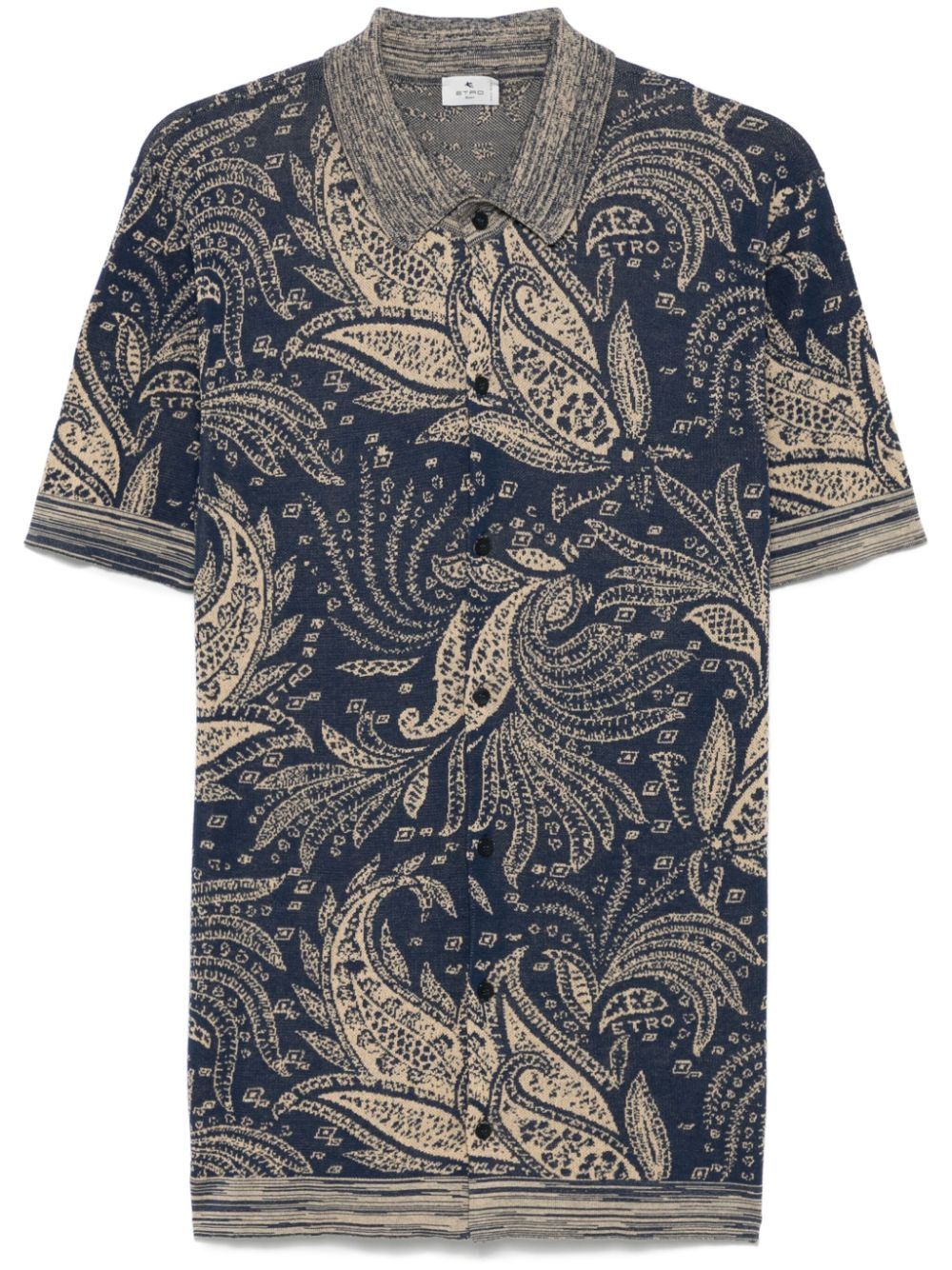 Paisley-jacquard shirt - Blue