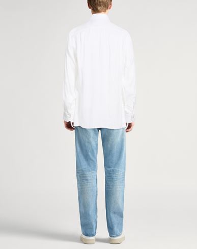 Man Shirt White Size L Linen