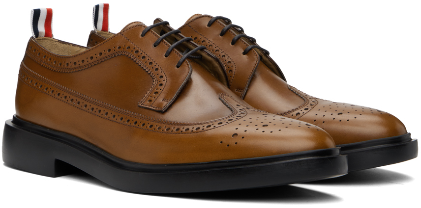 Thom Browne Brown Longwing Brogue Oxfords