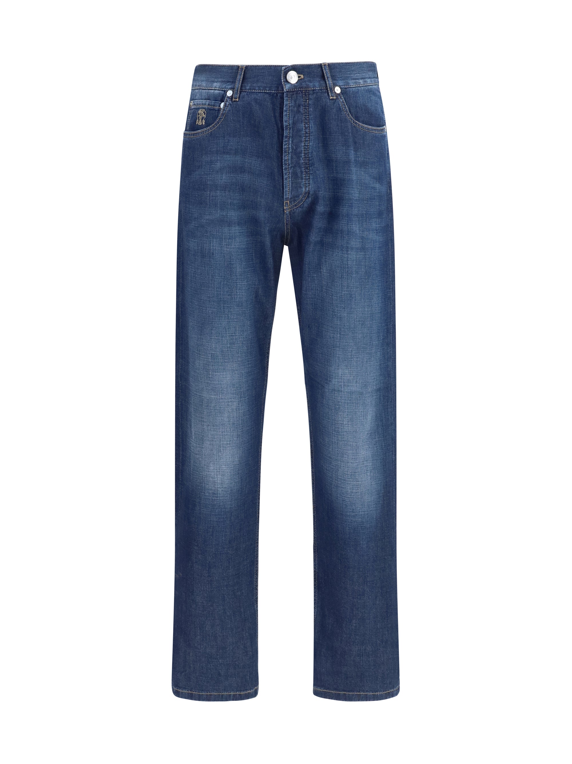 Lightweight Cotton Jeans — Blue