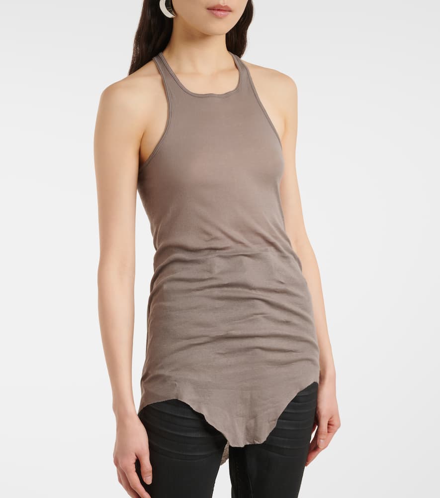 Ribbed-knit cotton tank top