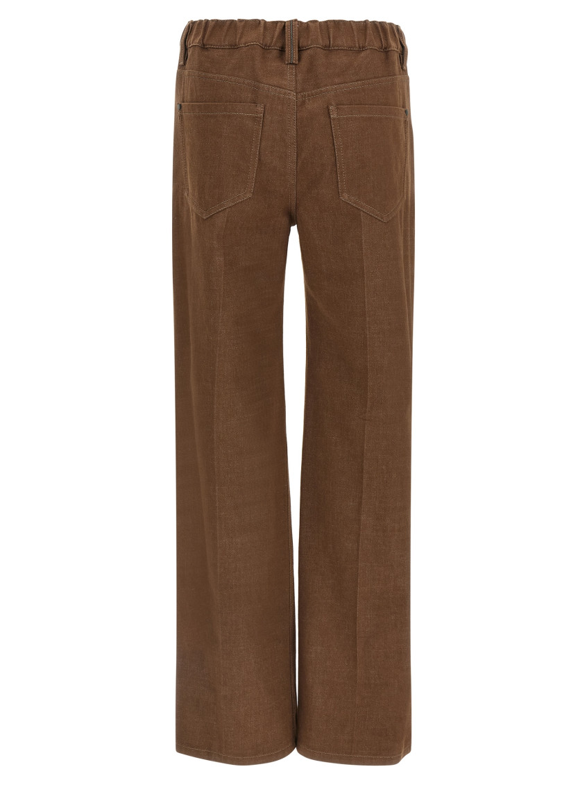 Brunello Cucinelli - contemporary pull on wide leg jean