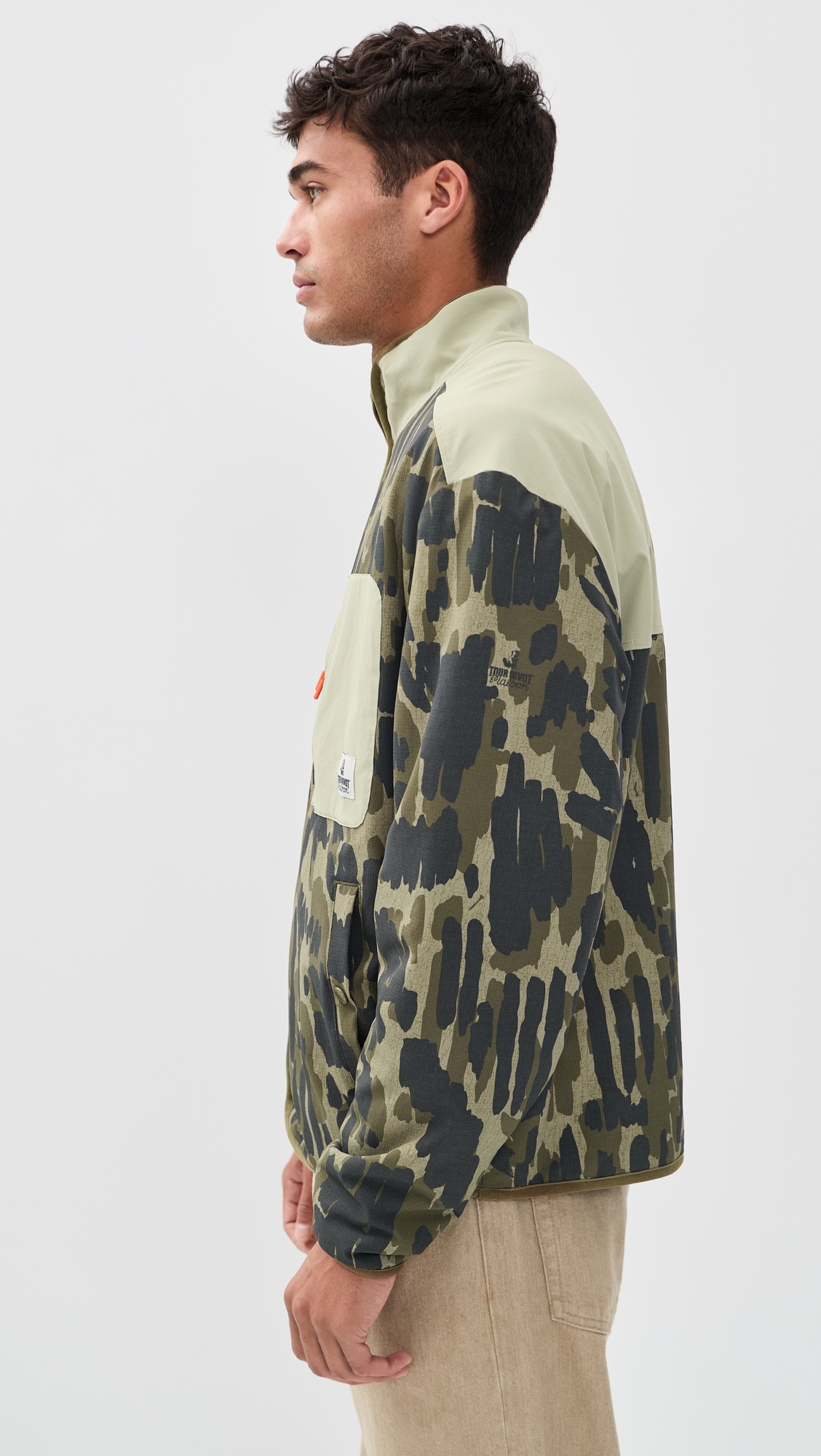 Tour Divot Camo Sherpa Jacket Bark Camo