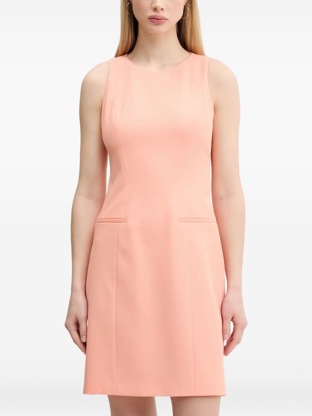 Sleeveless pocket-detail dress - Orange