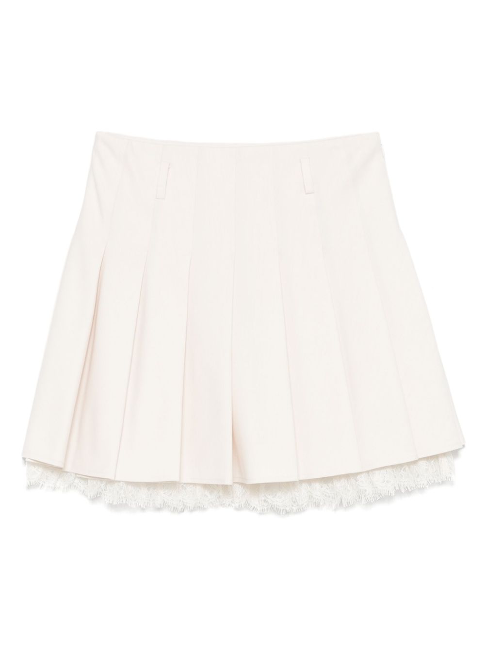 Lace-detailing mini skirt - Neutrals