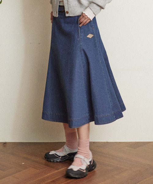 W COTTON FLARED SKIRT