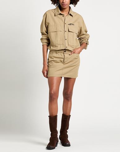 Icon Woman Mini dress Camel Size 4 Cotton