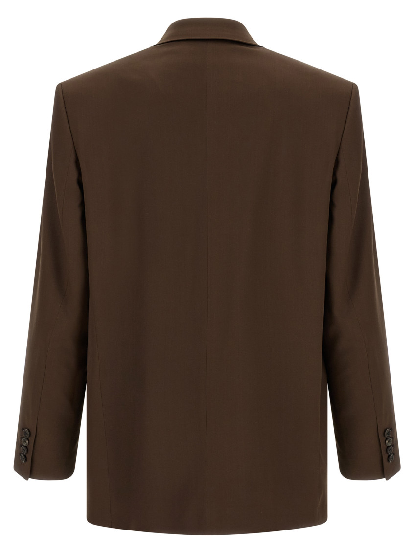 Saint Laurent - double breasted silk tailored jacket