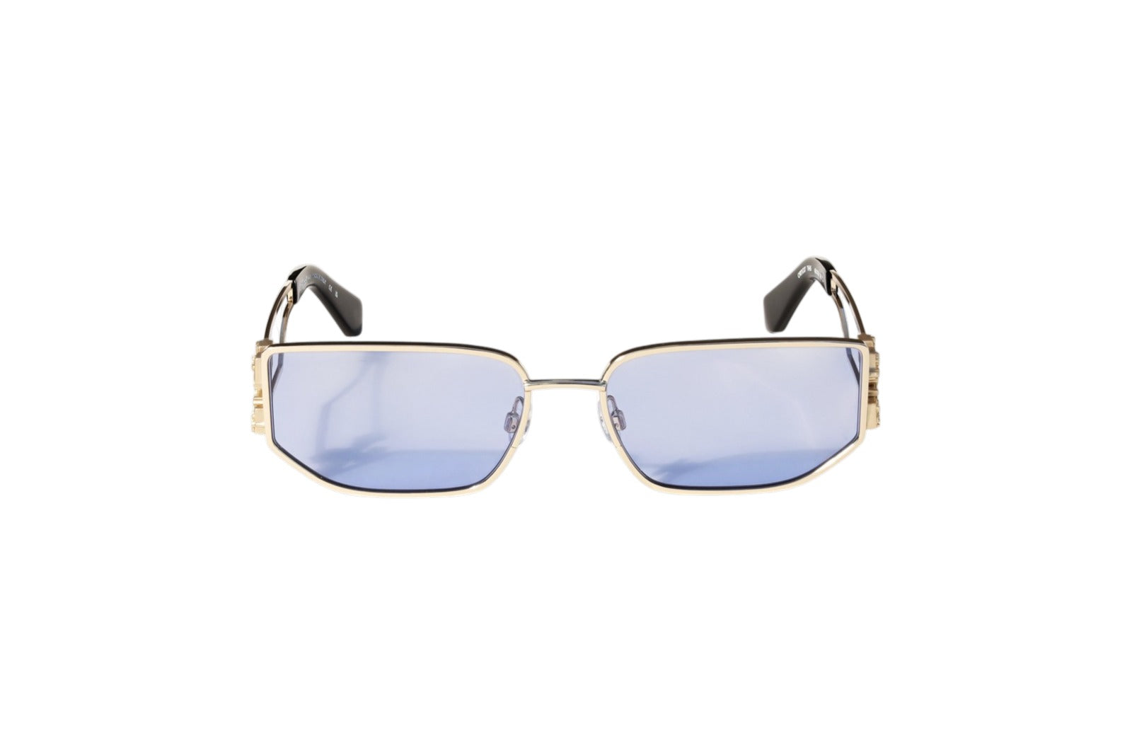 Off-White Unisex Off-White OW1027 ALLEN 7645 Sunglasses Metal Gold Blue Squared Norma