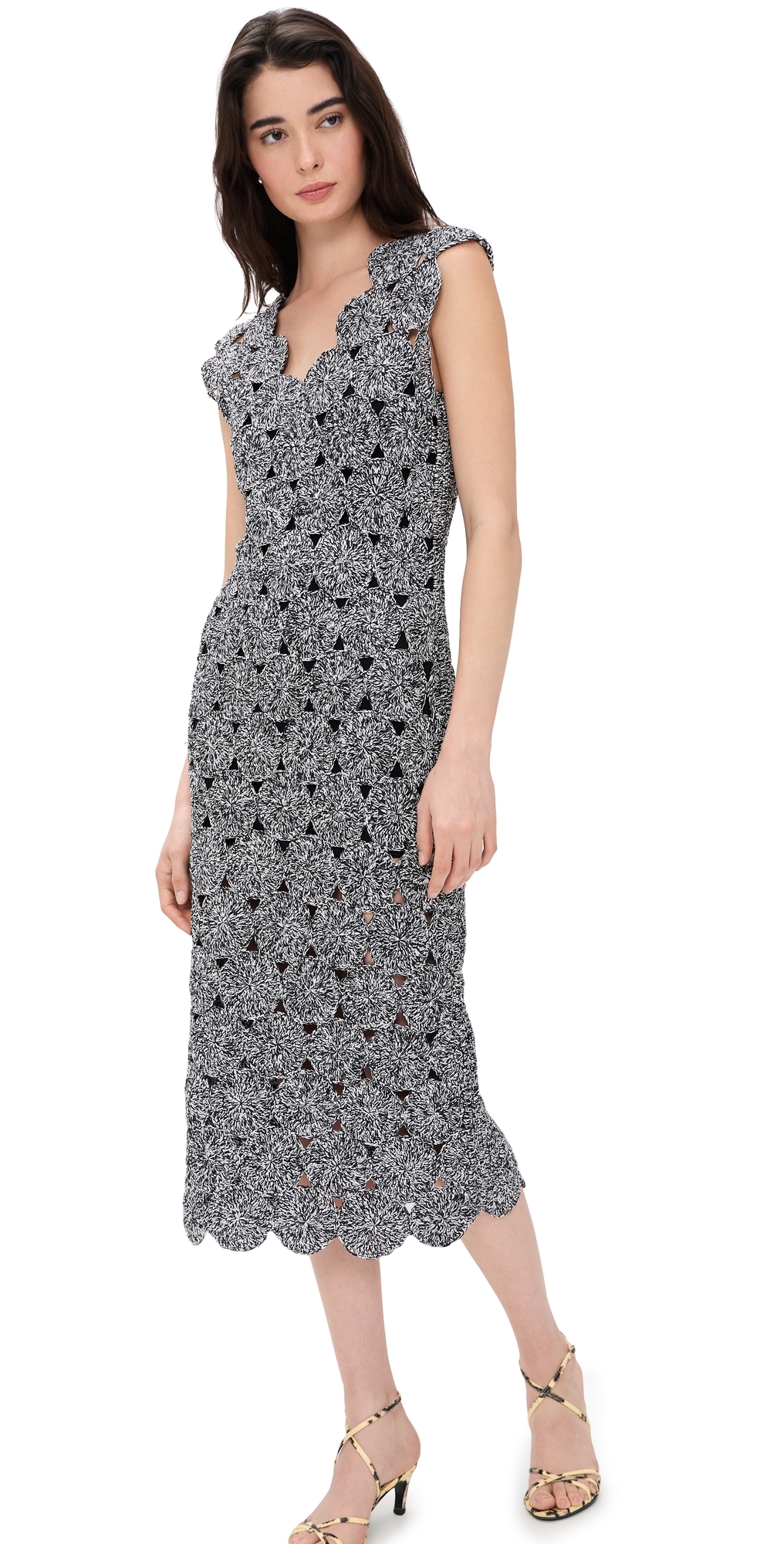 Muro Crochet Dress Black/White