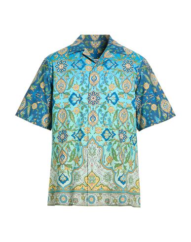 Man Shirt Blue Size M Cotton