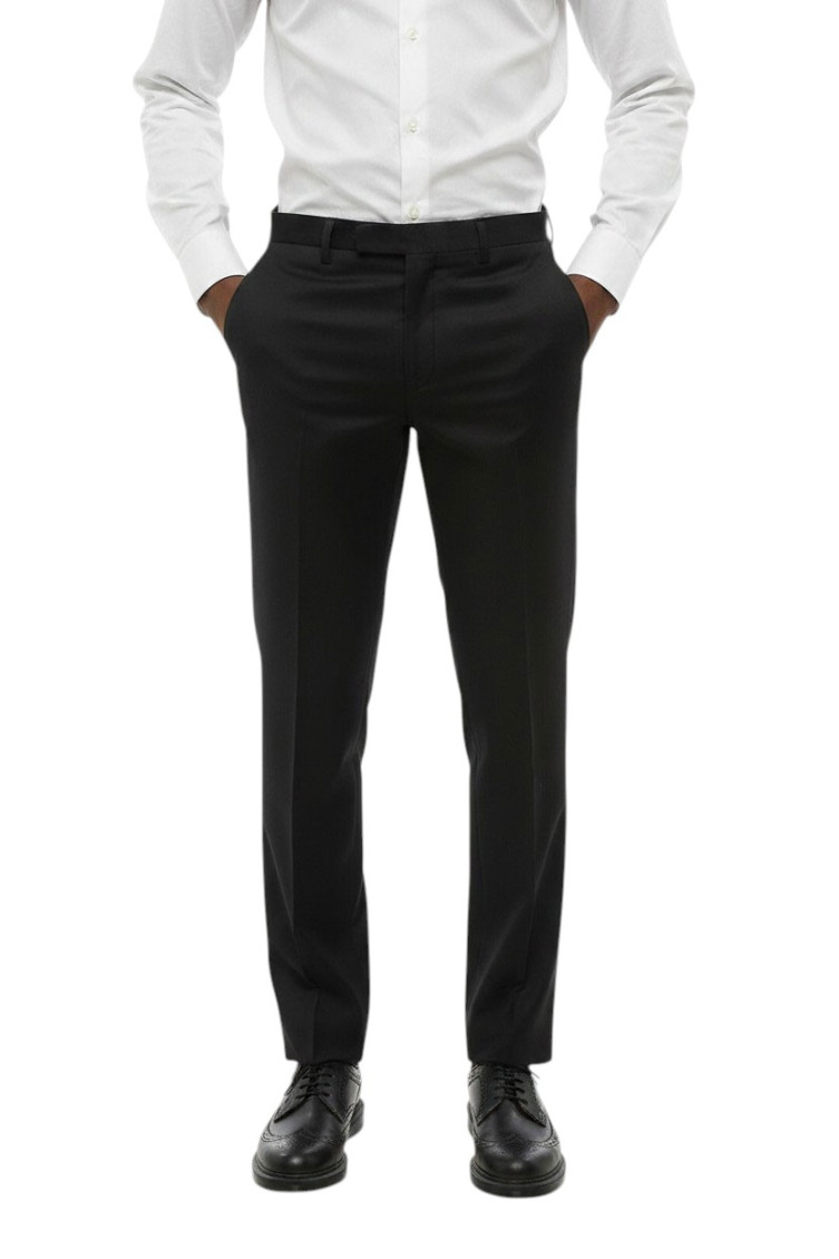 Black Flat Front Pants