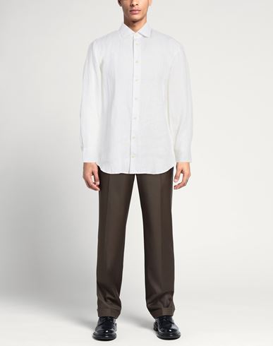 Man Shirt White Size S Linen