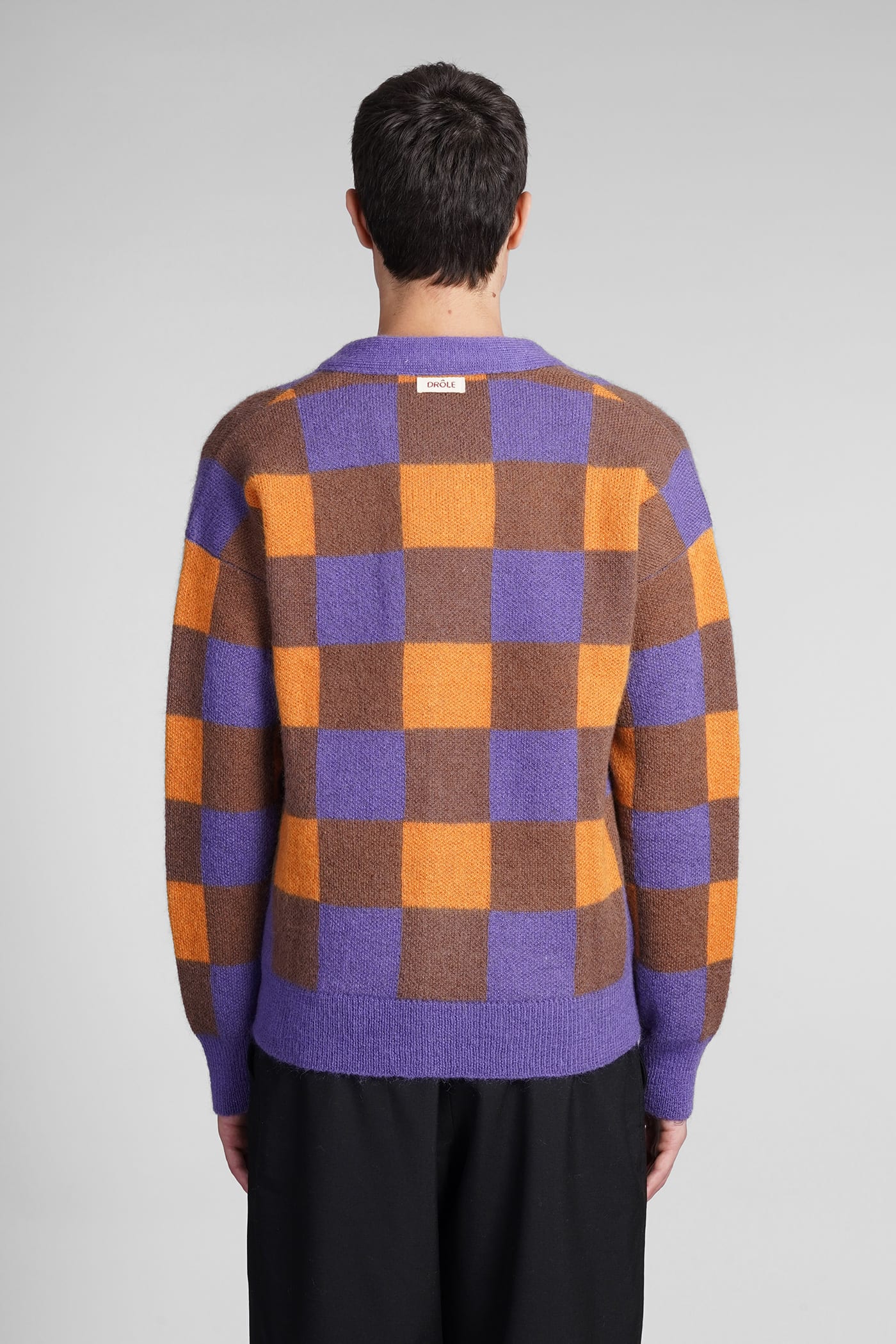 Cardigan In Orange Wool