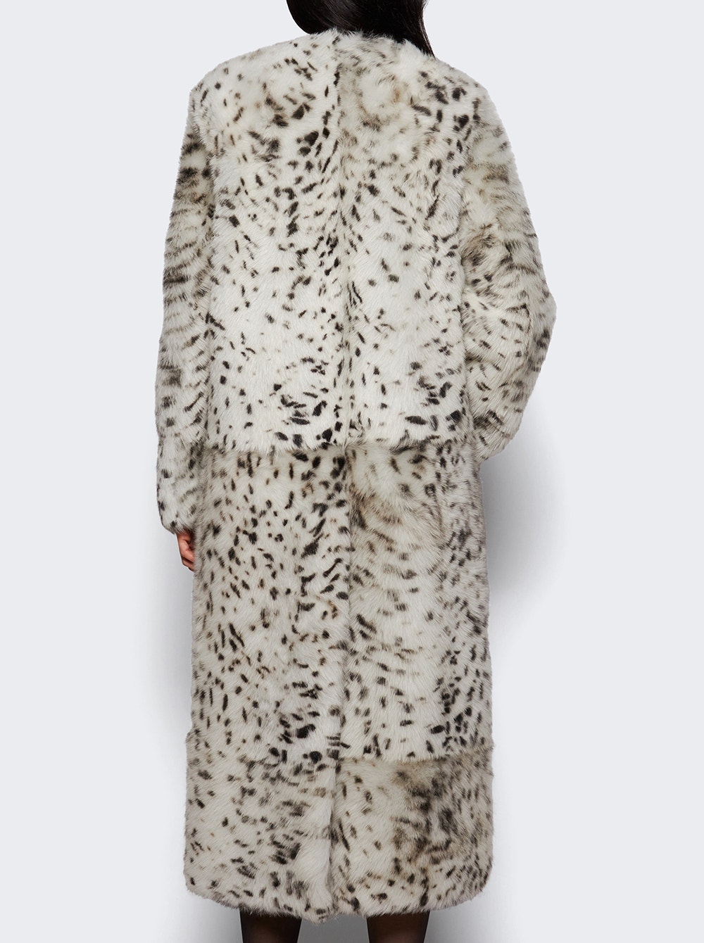 X Camille CharriÃ¨re Dalmatian Shearling Coat Black And White