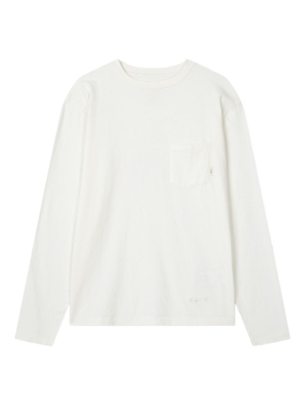 Long-sleeve pocket T-shirt - White