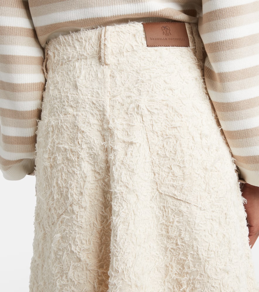 Denim midi skirt