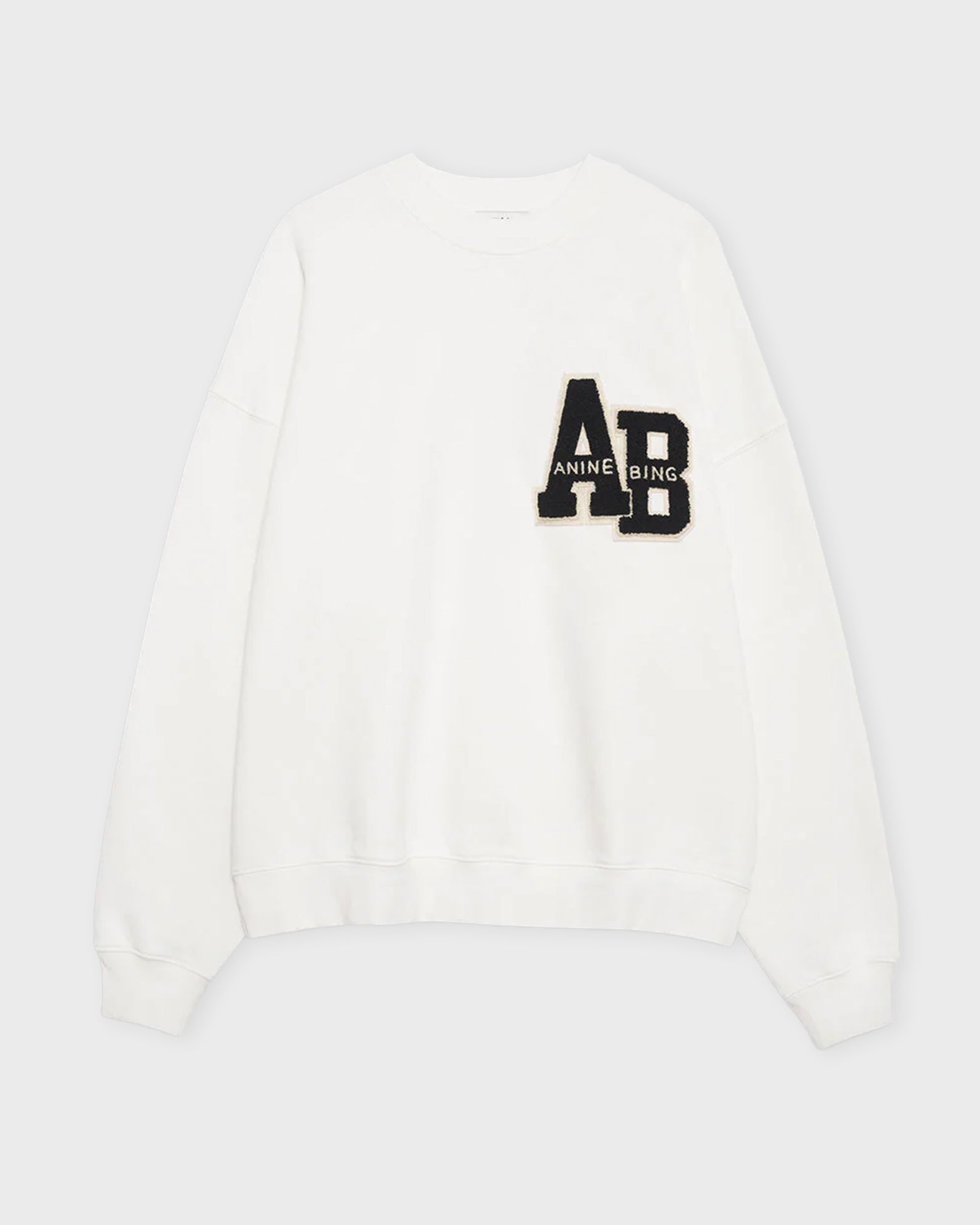 Anine Bing Sweatshirt Miles Letterman Offwhite