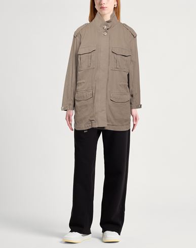 Woman Jacket Military green Size L Cotton