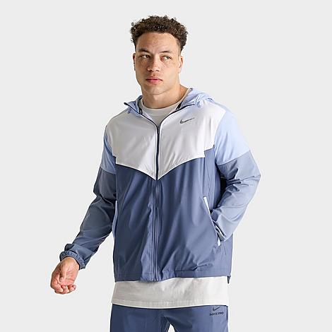 Men's Impossibly Light Windrunner Running Jacket in White/Diffused Blue