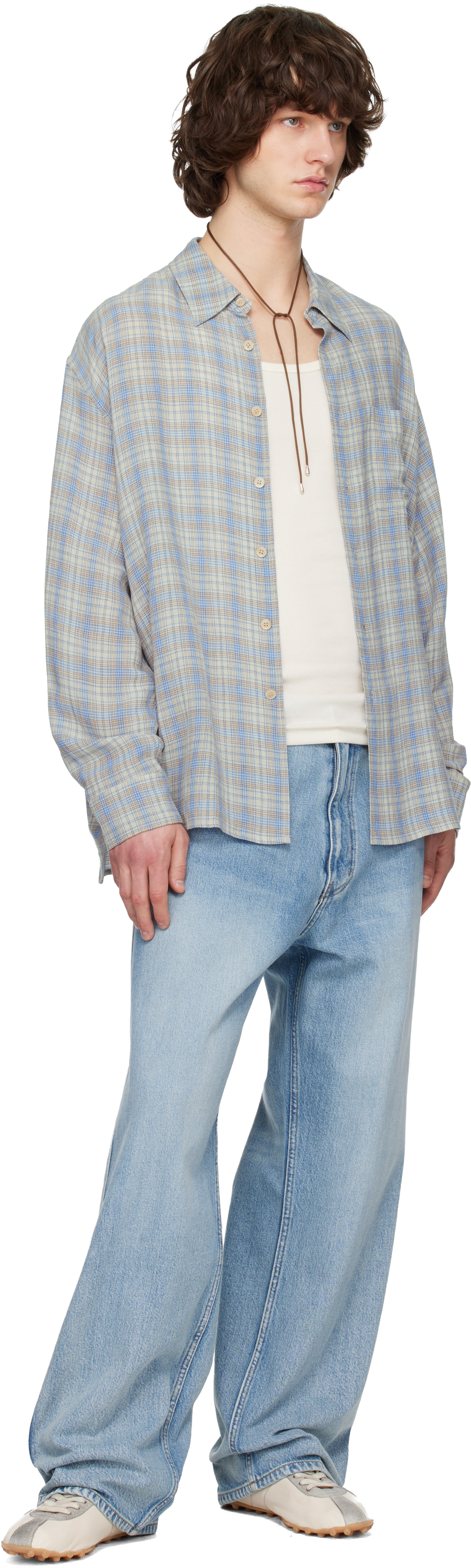 Blue Semi-Flare Jeans