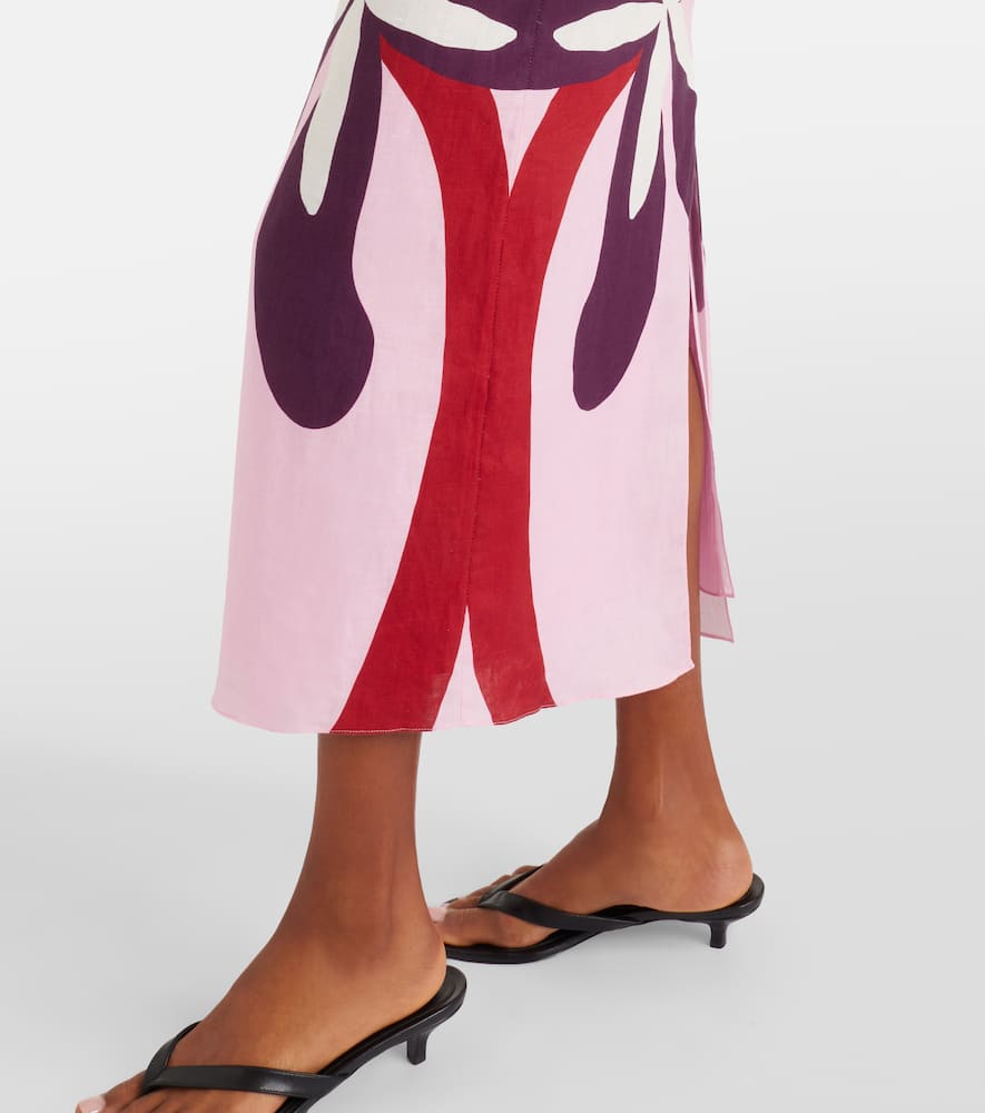 Firenze floral linen midi dress