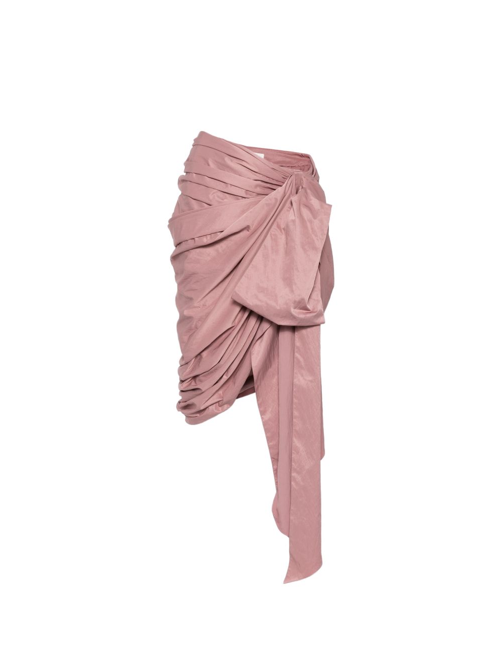 Draped Silk Skirt — Pink