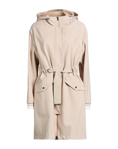 Woman Overcoat & Trench Coat Cream Size 6 Polyester, Virgin Wool, Elastane