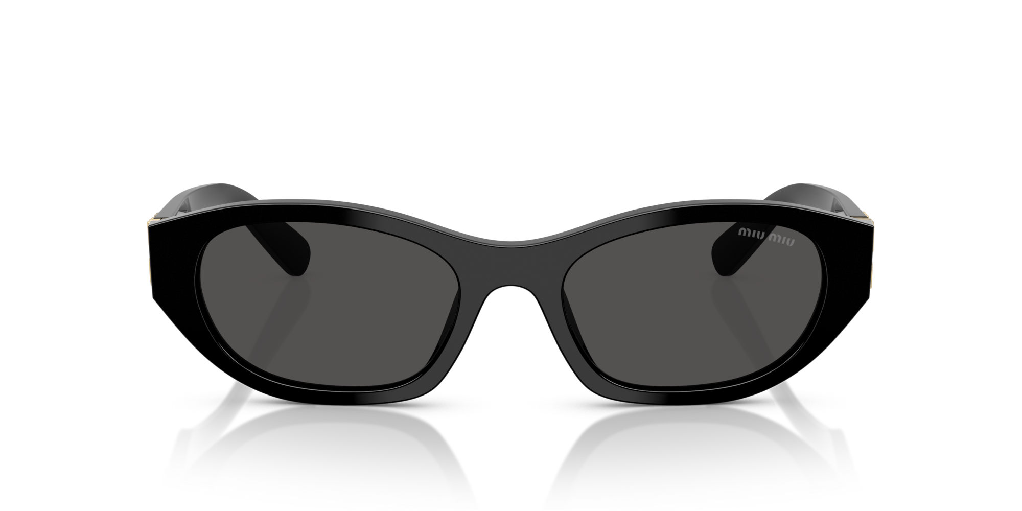 Miu Miu Woman Miu Miu MU A03S 16K08Z Sunglasses Acetate Black Grey Geometric Norma