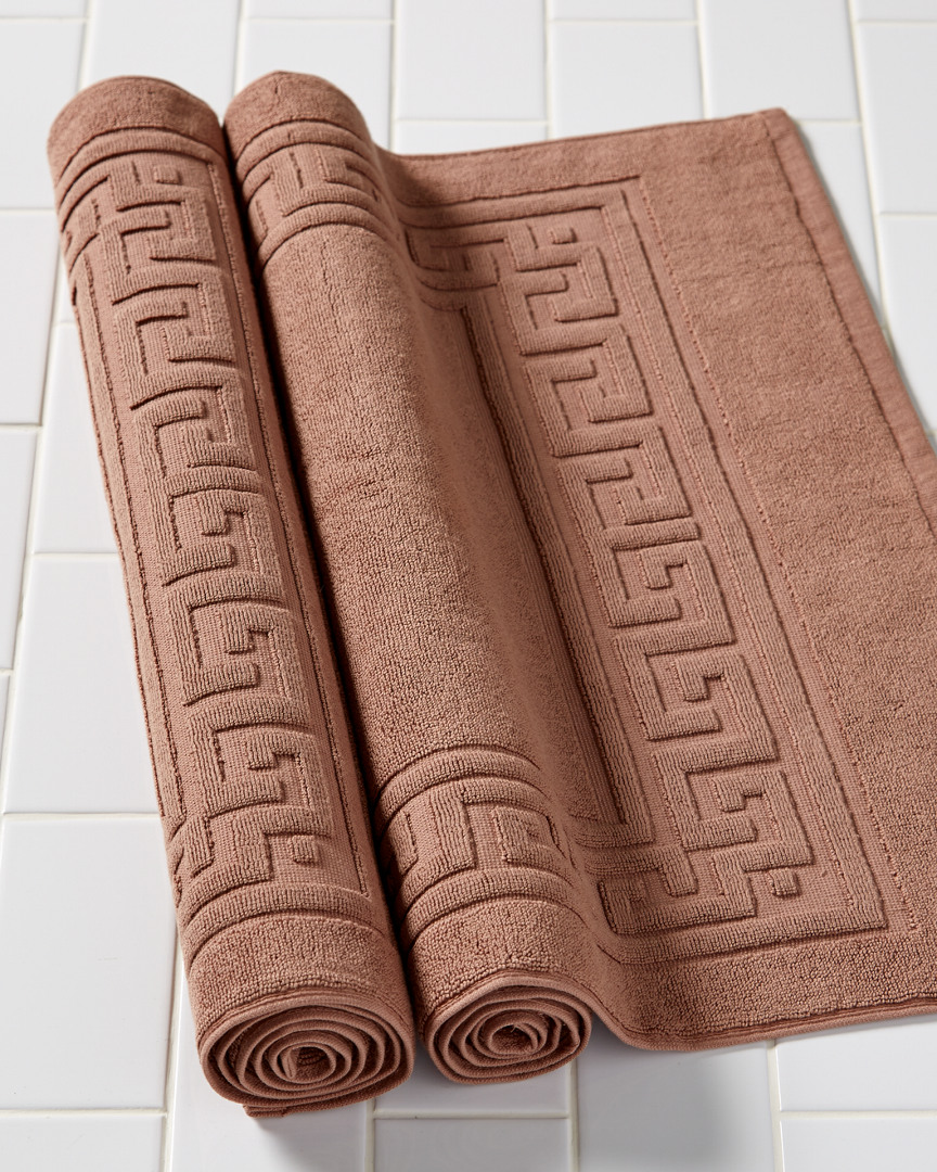 Superior Non-Slip 2pc Absorbent Cotton Bath Mat Set