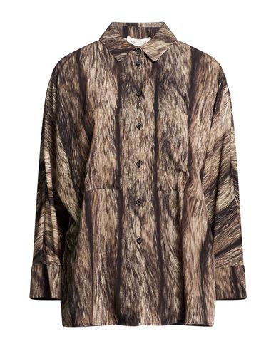 Woman Shirt Brown Size 4 Polyester